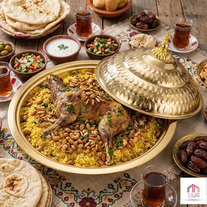 منسف طعام ذهبي