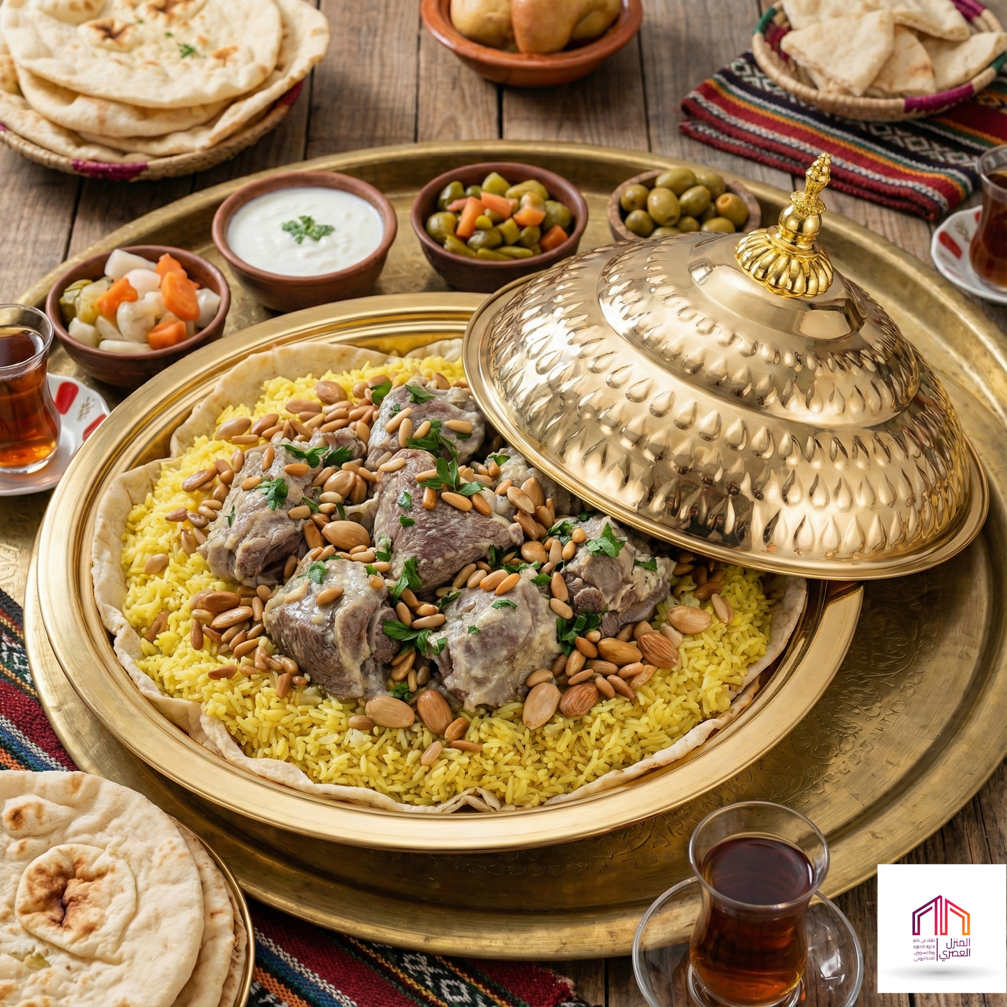 منسف طعام ذهبي