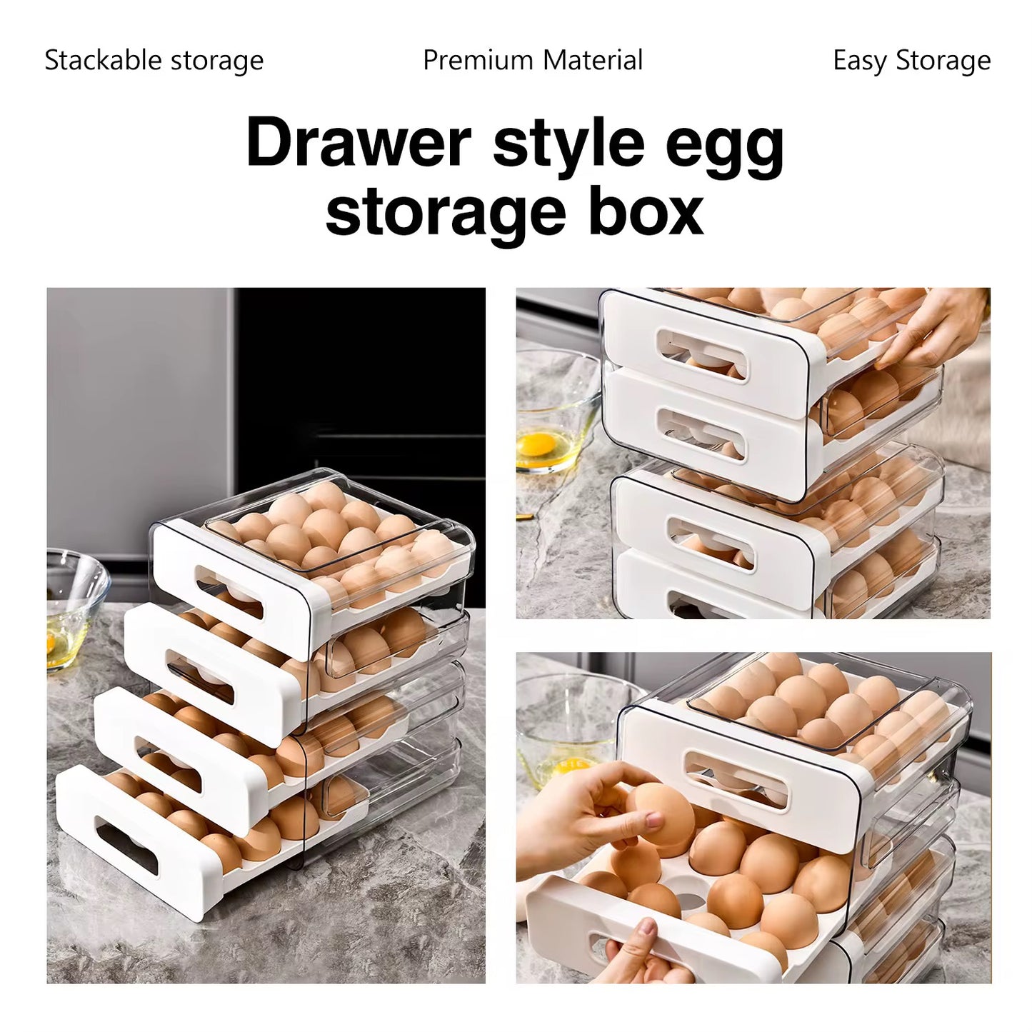 حافظة بيض سلايد اكريلك