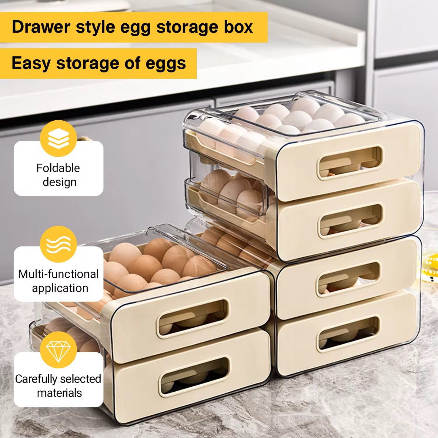 حافظة بيض سلايد اكريلك