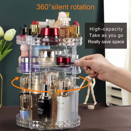 منظم مكياج دوار