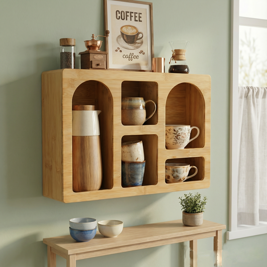 عارضة اكواب خشبية