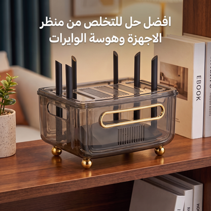 رف راوتر اكريلك منضدي وتعليق